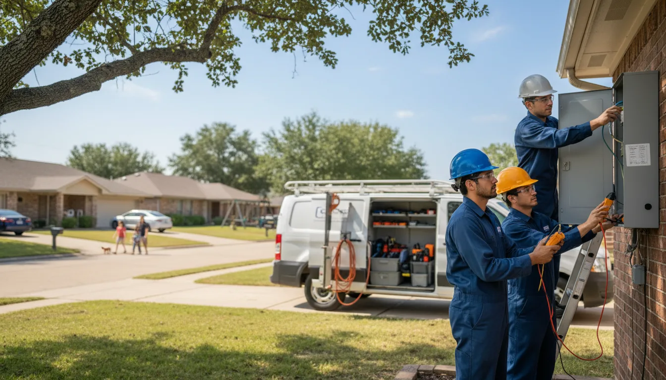 Certified electrician providing emergency electrical services in Van, TX